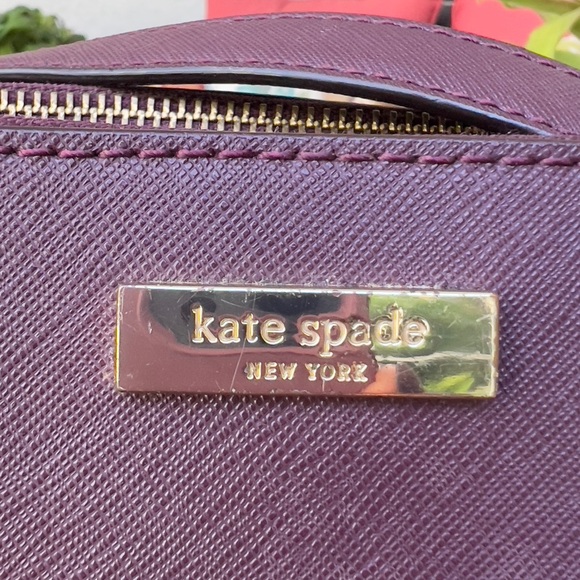 Kate Spade Burgundy Shoulder Cross Body Purse Bag Used Authentic - Picture 2 of 14